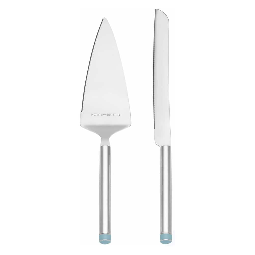 Kate Spade New York Cake Knife and Server 2-Piece Dessert Serving Set, Silver