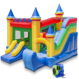 Commercial Castle Bounce House and Slide with Blower
