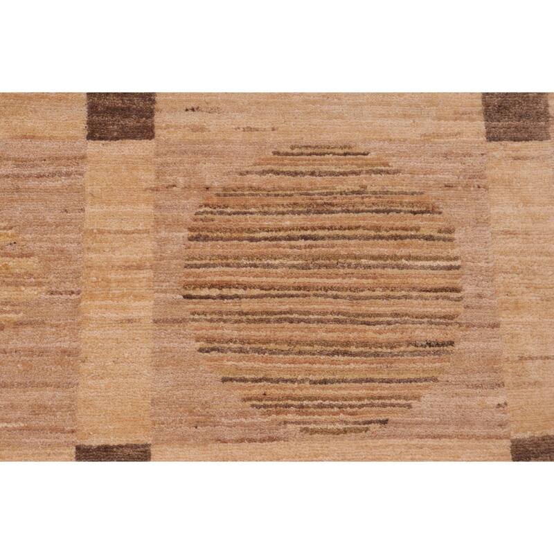 Earth Tone Desert Pillar Gabbeh Hand Knotted Area Rug
