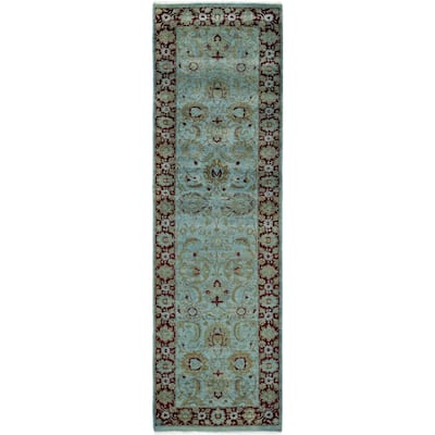 Overdyed One-of-a-Kind Hand-Knotted Area Rug - Green - 2' 6" x 8' 5"