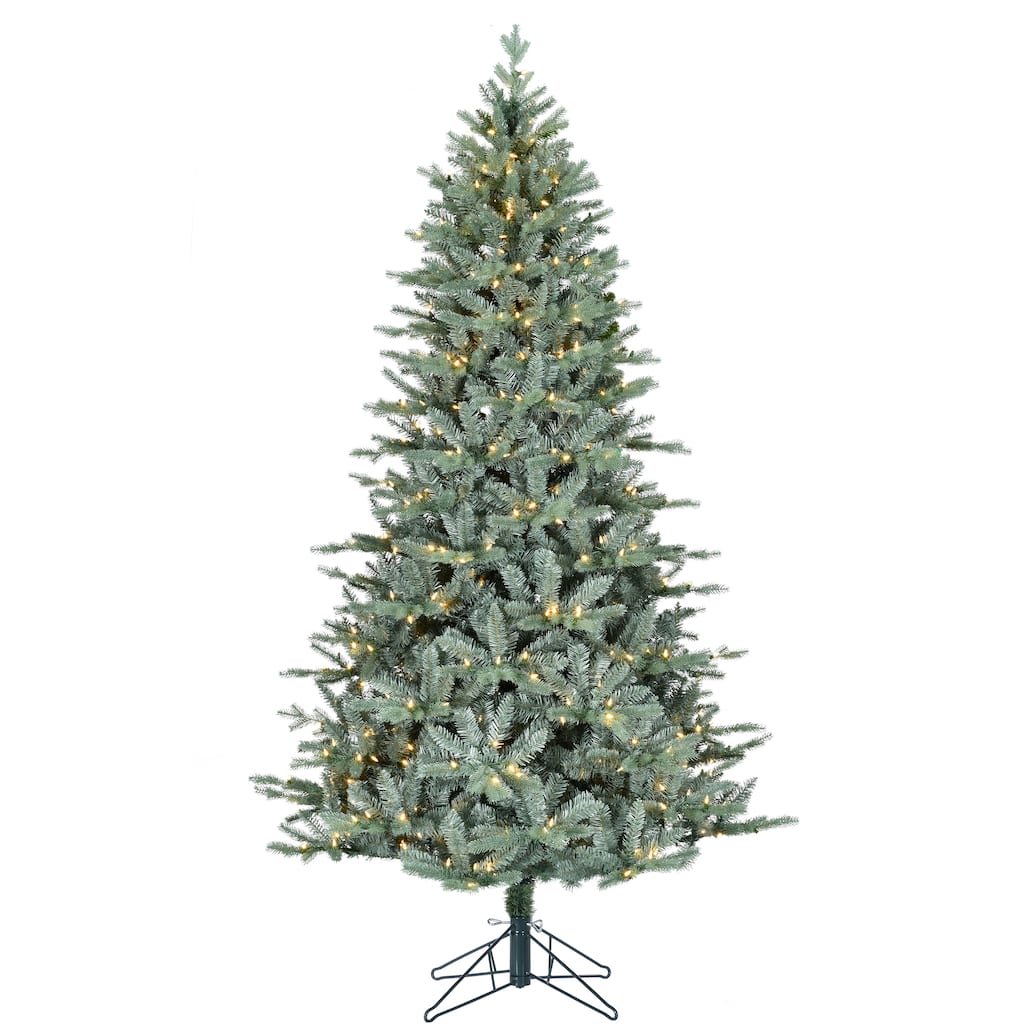 7.5 Foot Blue Spruce with 700 Warm White LED Lights - N/A
