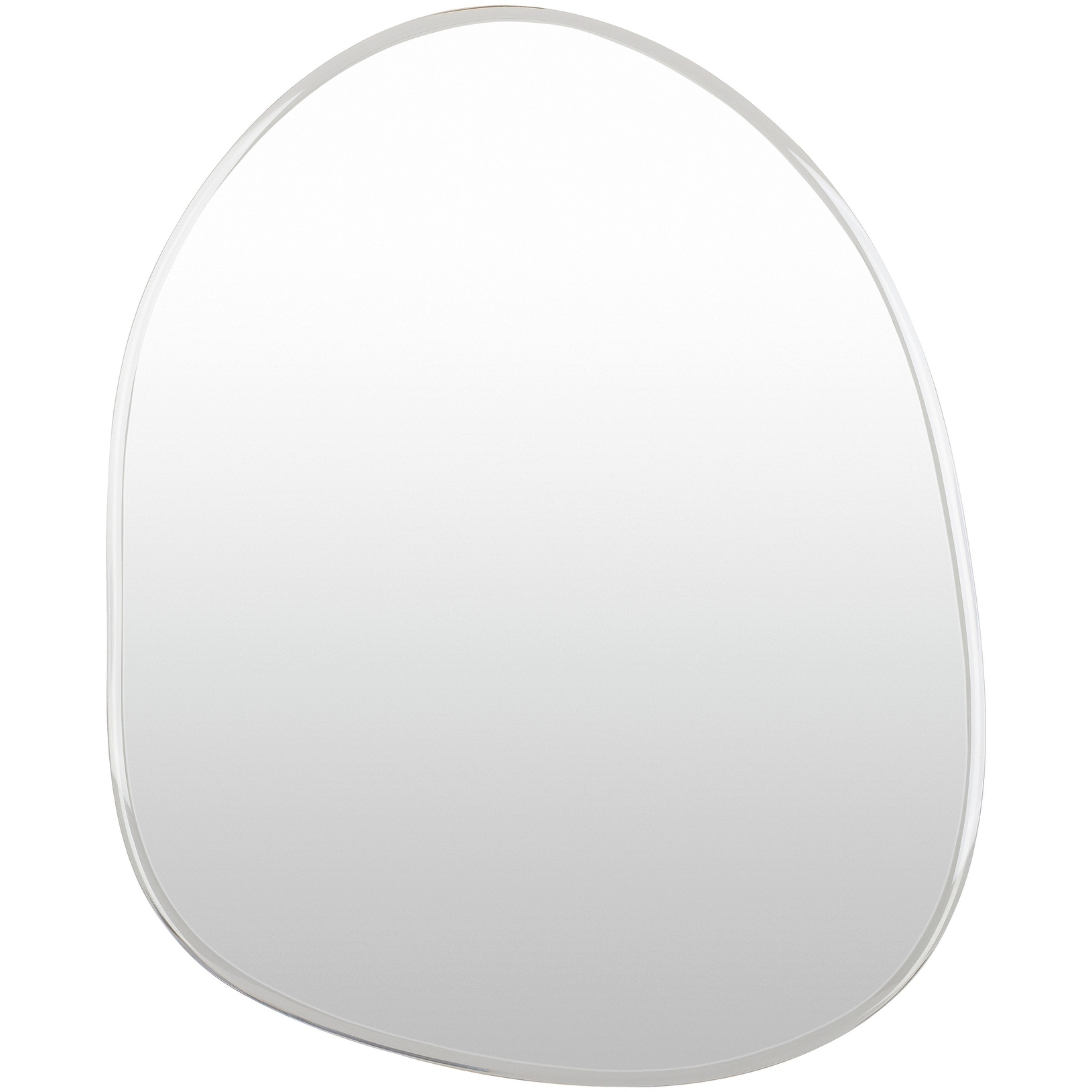 Filip Abstract Shape Frameless Beveled Wall Mirror - 31"H x 24"W x 0.3"D