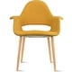 preview thumbnail 41 of 71, Organic Upholstered Fabric Modern Armchair with Natural Wooden Legs for Dining Room Office or Accent Lounge Side Chair Yellow