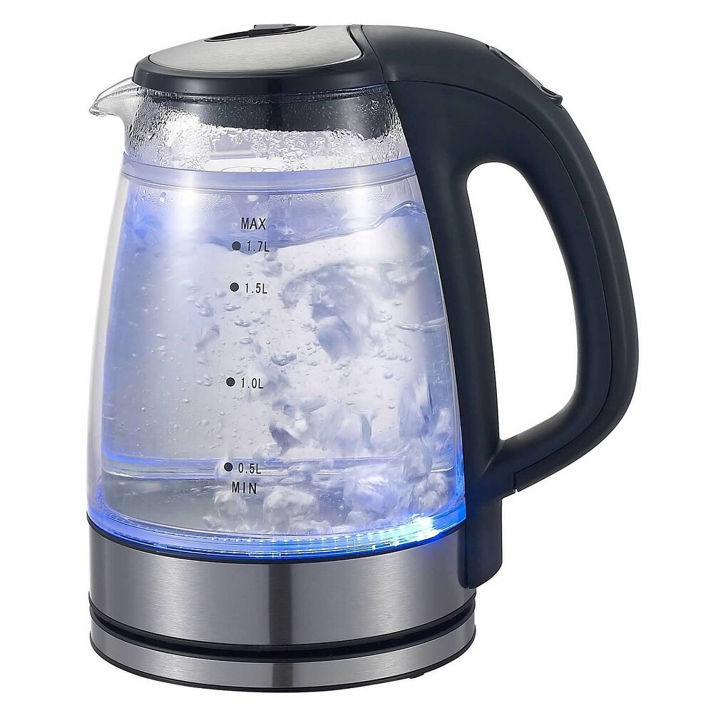 OEMQuick Boil Double Wall Glass 1.7L Water Kettle 1.7 Liter Double Wall