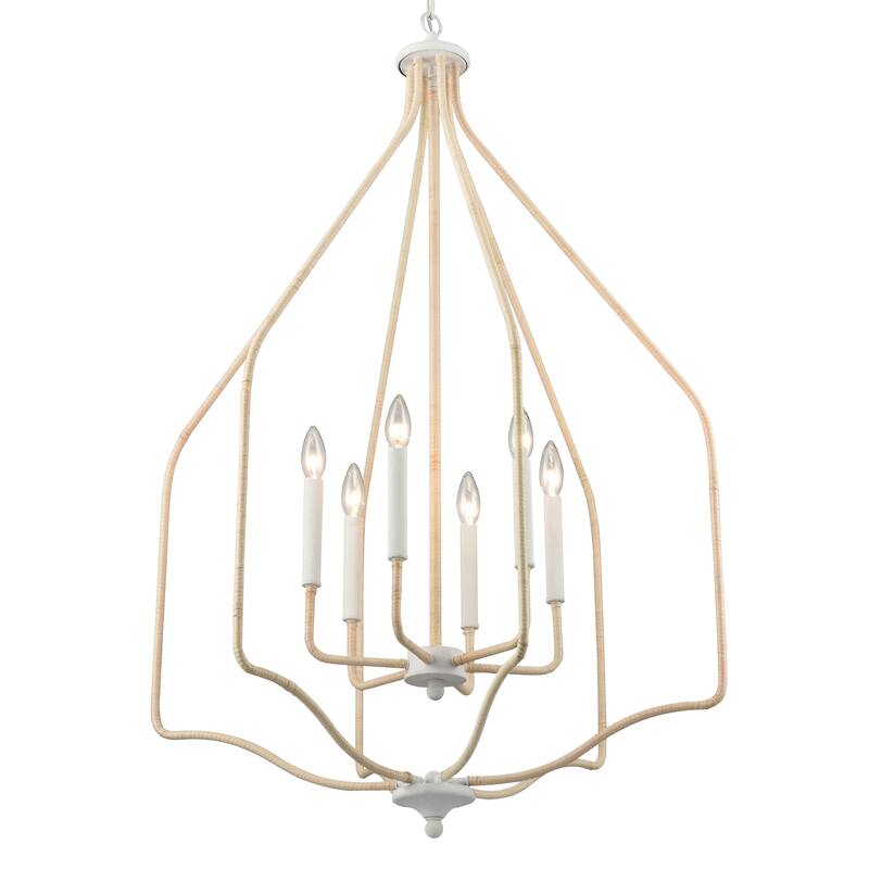 Elk Home Breezeway White Coral Finish With Pendant