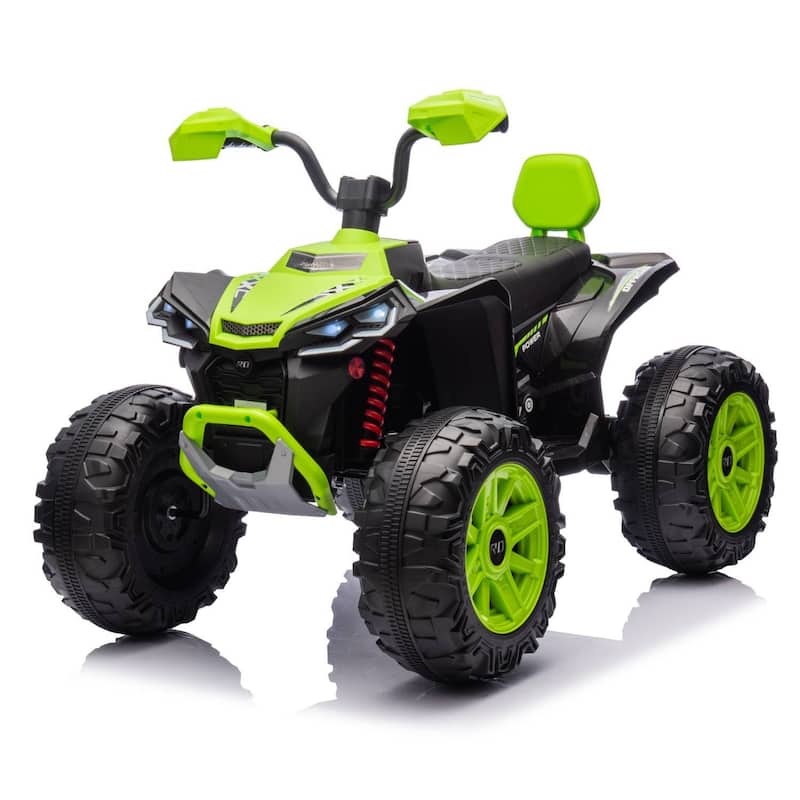 24V 2 Seat Ride on Toys Kids ATV 4 Wheel Quad Bike for Kids Best Gift - Green