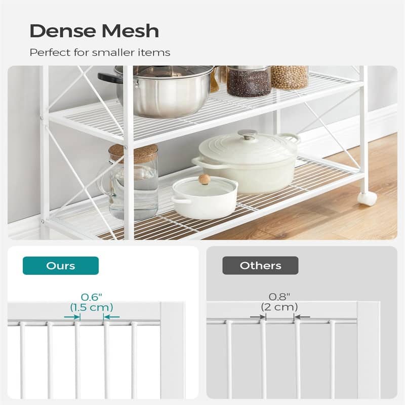 3-Tier Metal Storage Rack with Wheels