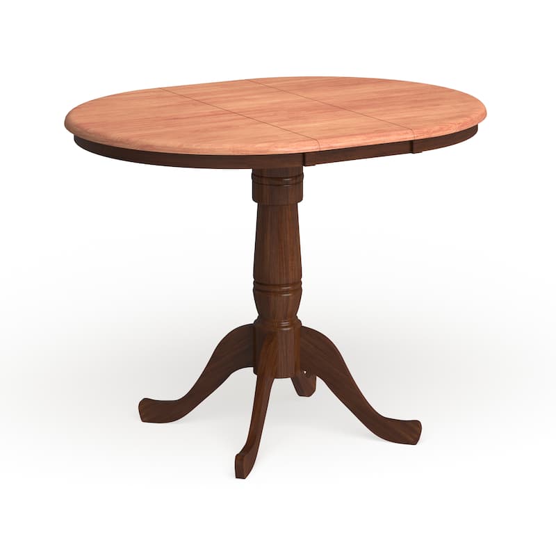 Copper Grove 36-inch Round Pedestal Table with 12-inch Leaf
