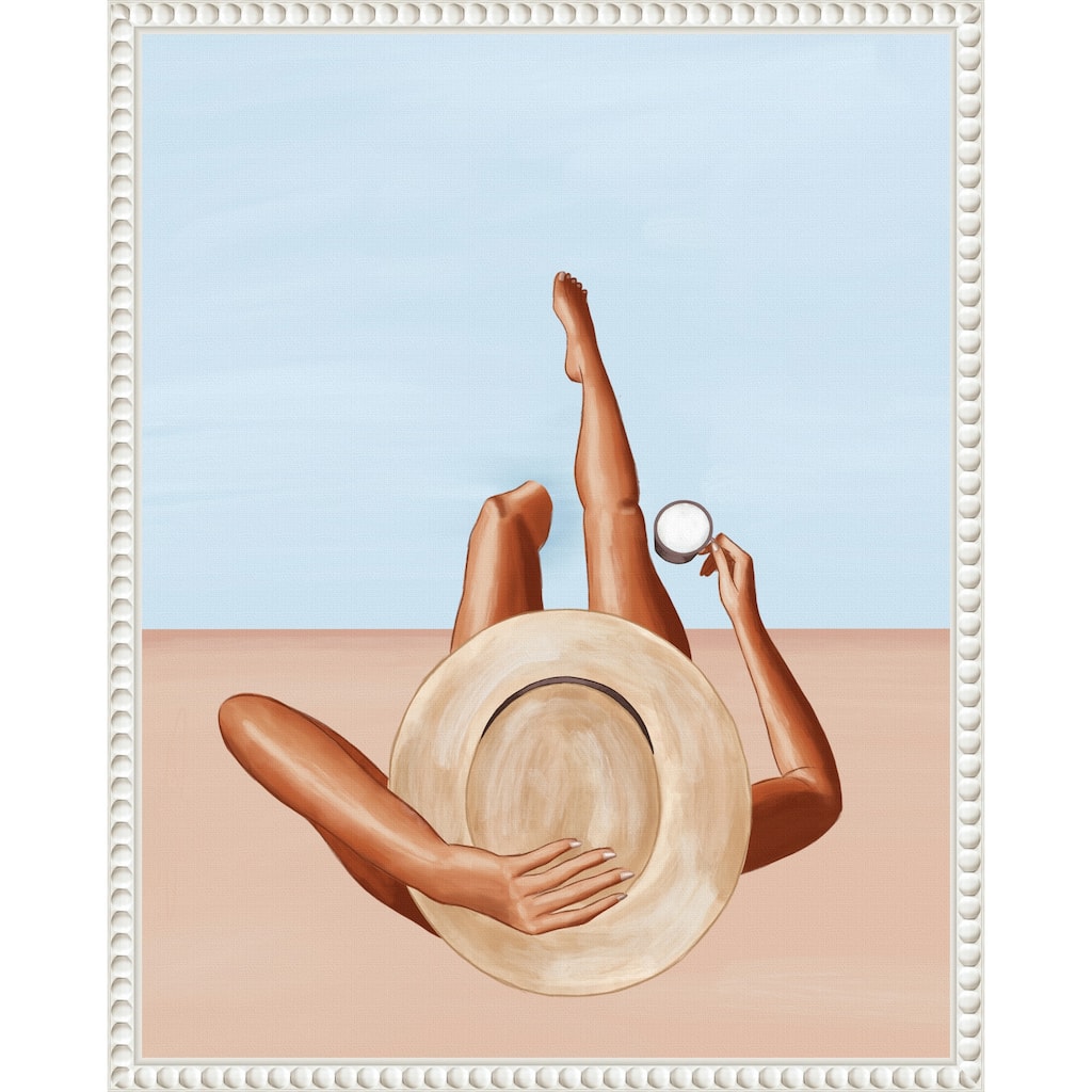 Poolside Girl by Ivy Green Illustrations (16 x 20 in.), Framed Canvas Wall Art Print