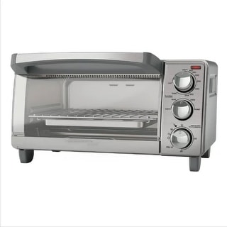 BLACK+DECKER 4-Slice Toaster Oven with Natural Convection, Stainless Steel,  TO1760SS 