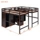 preview thumbnail 3 of 23, Double Loft Beds with Wardrobes and Staircase，Twin Size