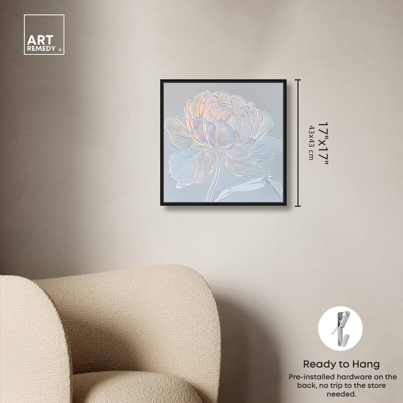Embossed Flower II Canvas by Art Remedy