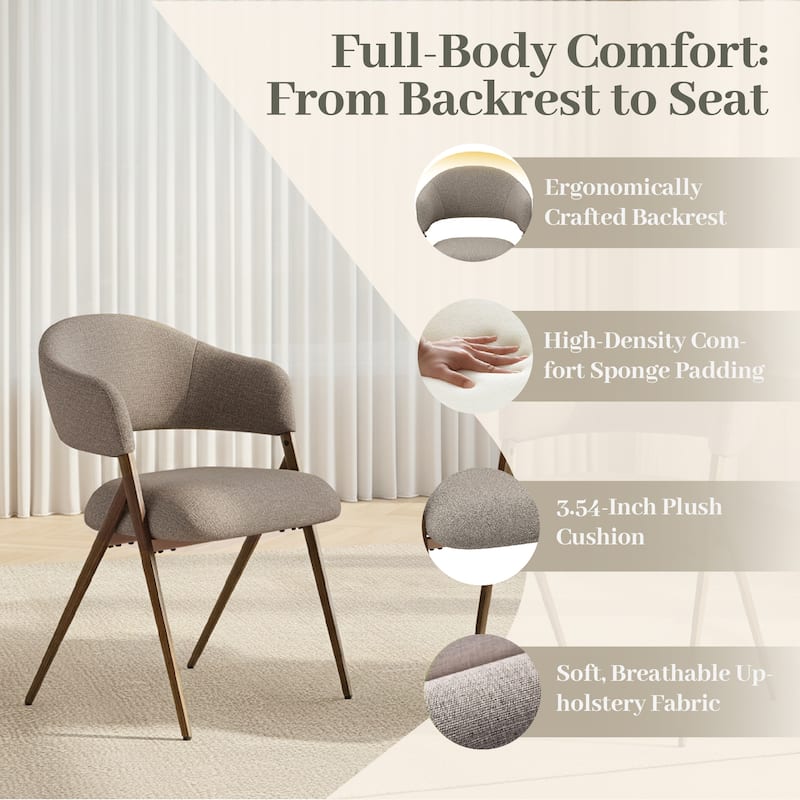 Modern Reclining Dining Chairs, 135° Back & 18.9" Wide Seat with Thick Cushion