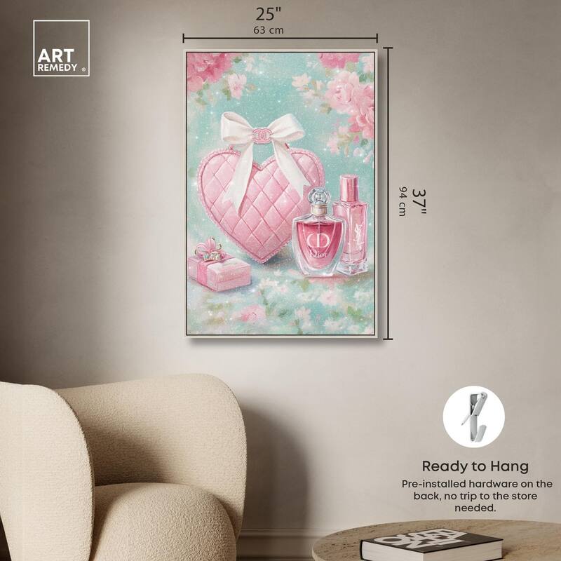 Little Heart Shaped Purse Canvas by Art Remedy