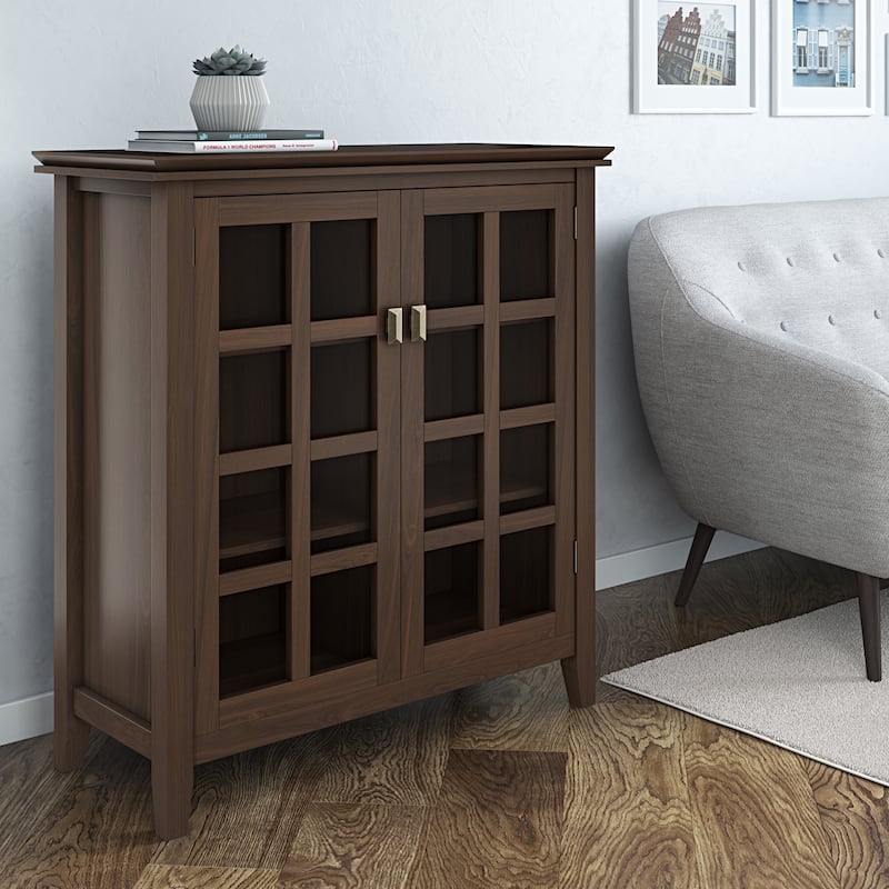 WYNDENHALL Stratford Solid Wood Transitional Medium Storage Cabinet - 38"w x 16.1"d x 40.6" h