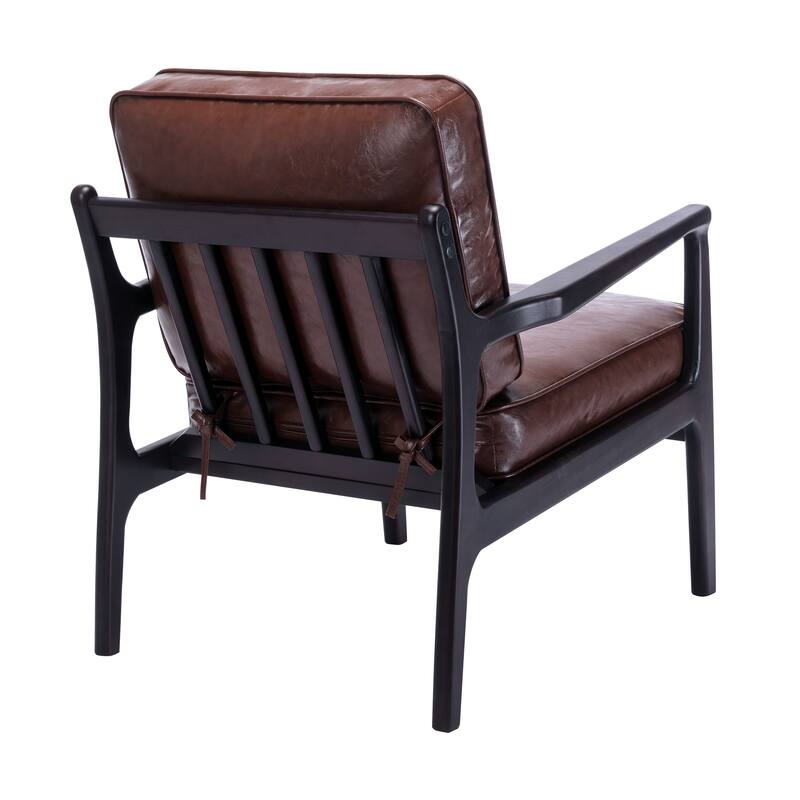 Mid Century Modern Accent Wood Frame Chair
