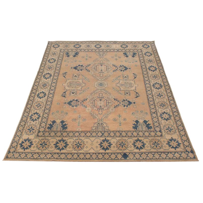 ECARPETGALLERY Hand-knotted Finest Ghazni Copper, Tan Wool Rug - 6'5 x 9'2