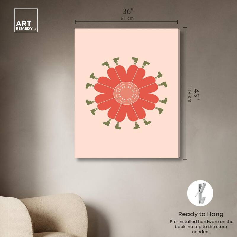 Walk in Floral Canvas by Art Remedy, Gallery Wrapped