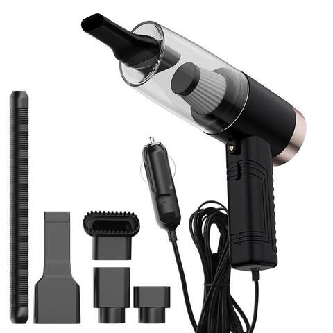 3 In 1 Car Vacuum Cleaner 4500Pa Powerful Suction Wet Dry Dual Use Low Noise Led Lighting Double Layer Filter For Home