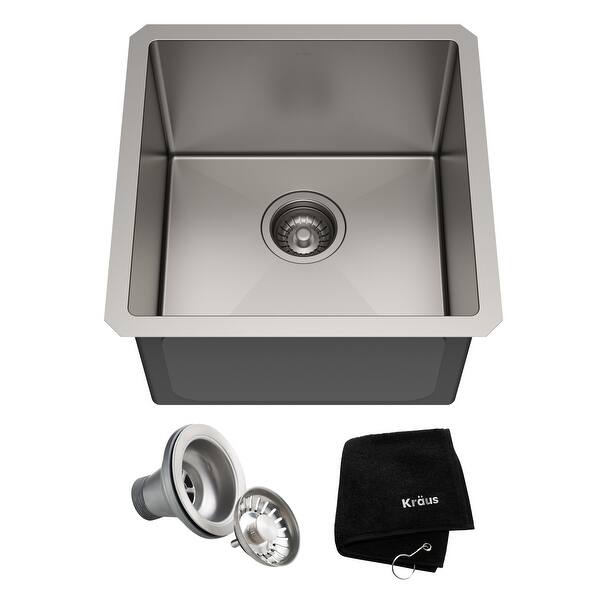 Kraus Premier Undermount 32-in x 19-in Stainless Steel Nickel Double Equal  Bowl Kitchen Sink in the Kitchen Sinks department at