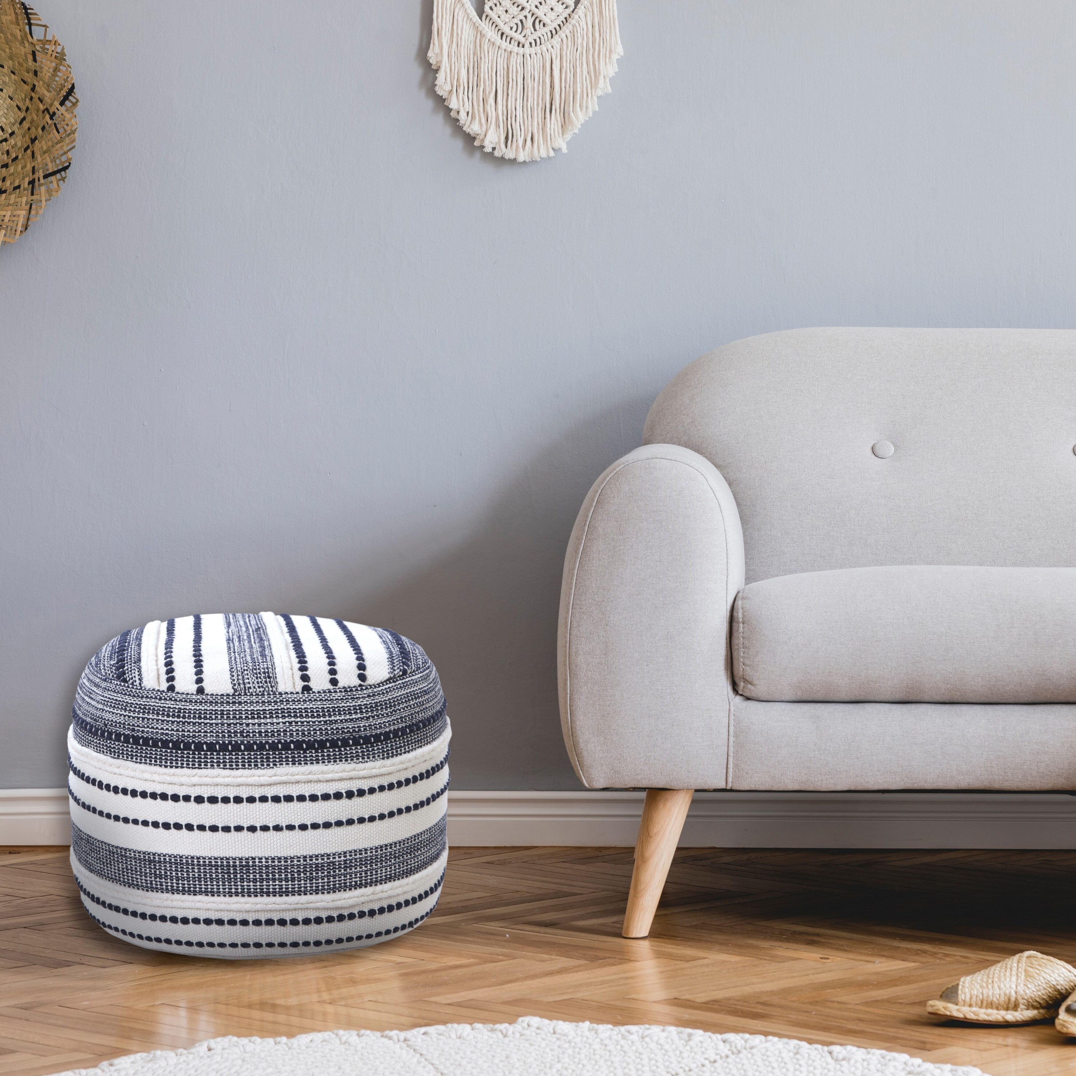 Navy pouf clearance ottoman