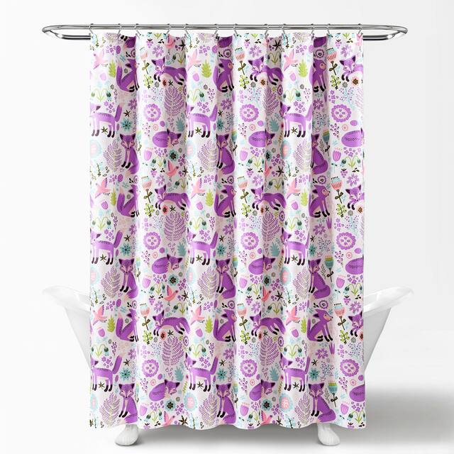 Lush Decor Pixie Fox Shower Curtain
