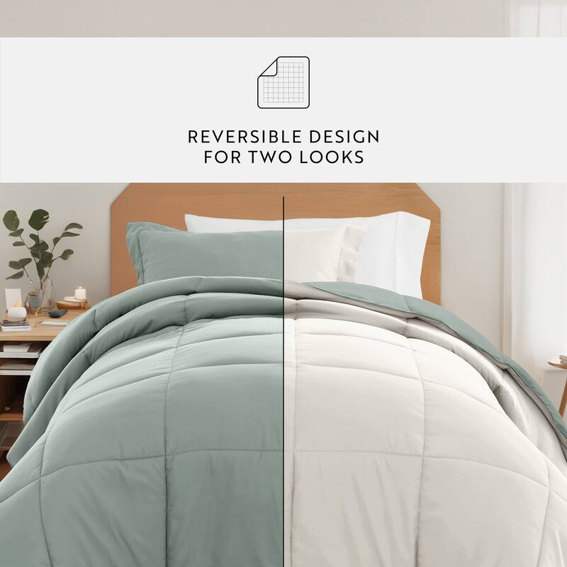 8pc Twin XL Solid Dorm Bedding Bundle