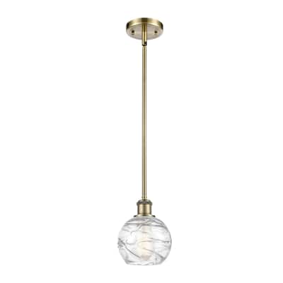 Innovations Lighting Athens Deco Swirl - 1 Light 6" Stem Hung Mini Pendant
