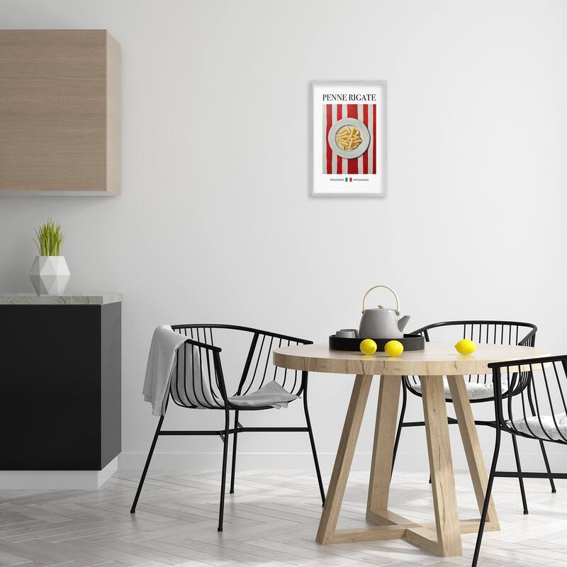 Stupell Traditional Penne Rigate Pasta Framed Giclee Art Design By Andreas Magnusson