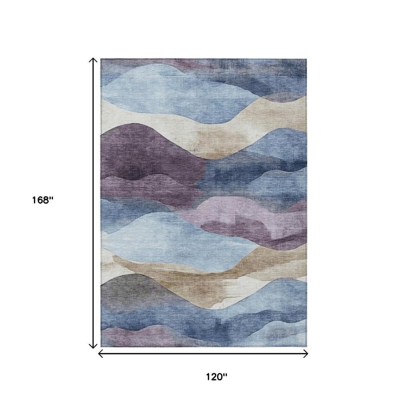 HomeRoots Abstract Transitional Rectangle Outdoor Rug