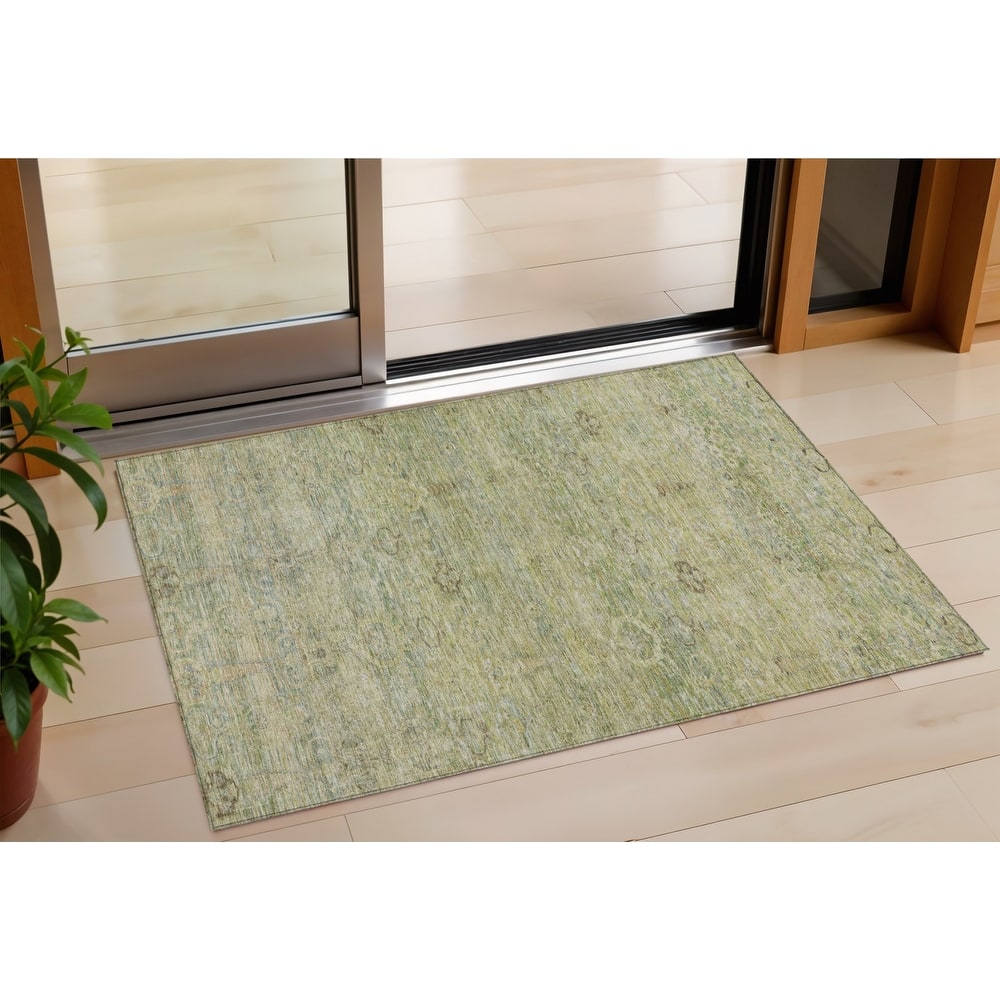 HomeRoots Oriental Traditional Rectangle Outdoor Rug