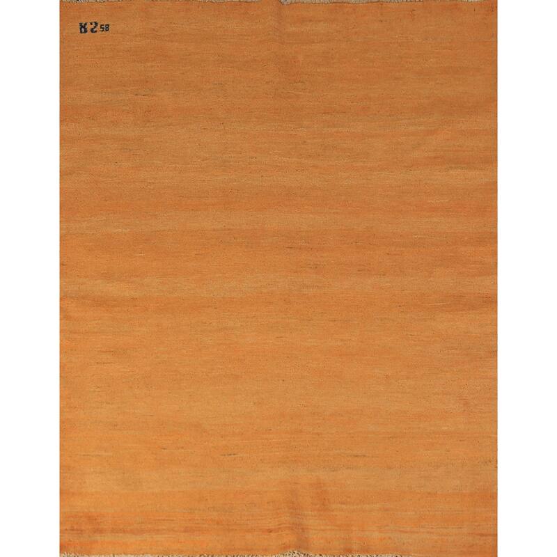 Gabbeh Modern Oriental Rug Handmade Stripe Tribal Wool Carpet - 4'10" x 5'10"