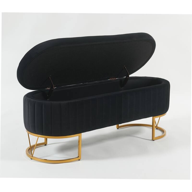 Bench Indoor Bench for Living Room/Bedroom/End of Bed/Entryway (BLACK)