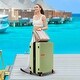 preview thumbnail 2 of 31, Contrast Color 3 Piece Luggage Set Hardside Spinner Suitcase