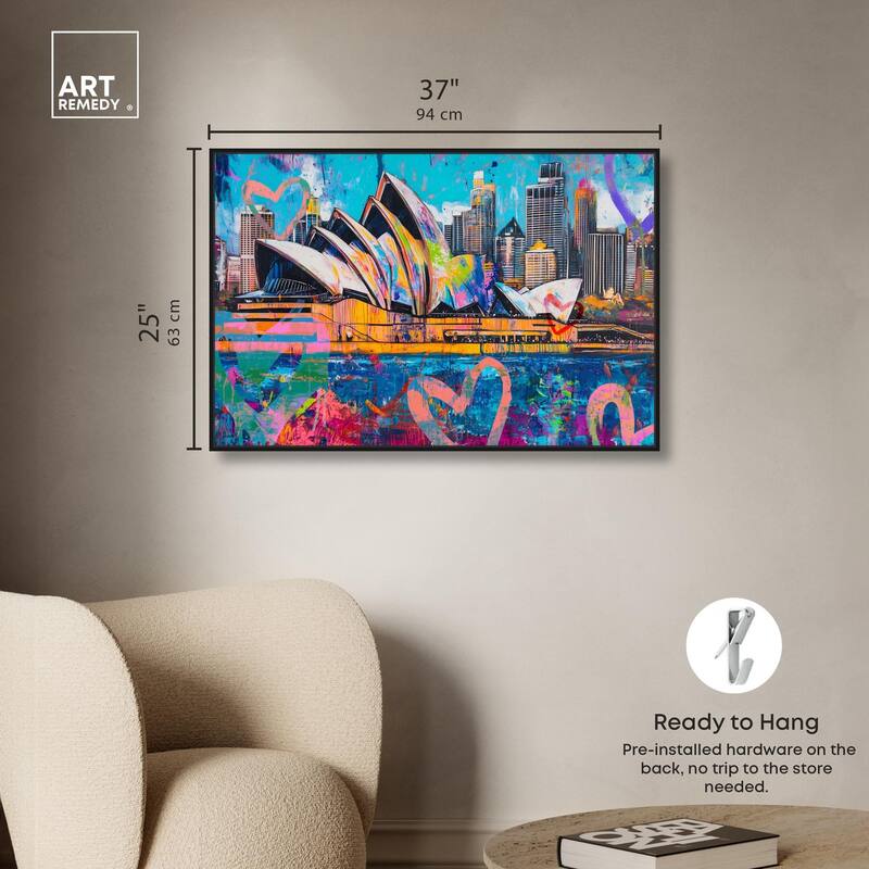 Sydney Opera Graffiti Canvas by Art Remedy