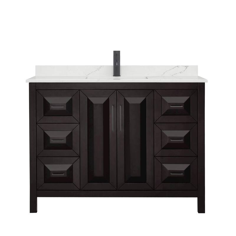 Daria 48-inch Single Vanity, Single Hole Quartz Top