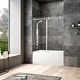 preview thumbnail 5 of 23, Villena 60" W x 58" H Single Sliding Frameless Tub Door