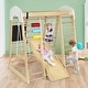 preview thumbnail 16 of 20, Costway Indoor Playground Climbing Gym Kids Wooden 8 in 1 Climber - See Details