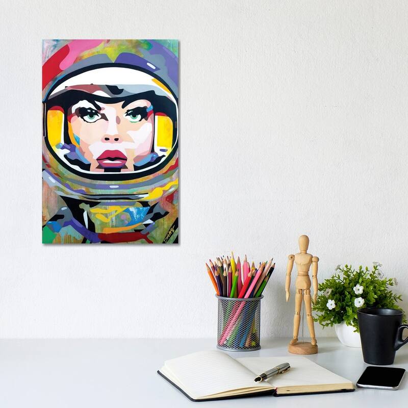 iCanvas "Space Girl" by DAAS Canvas Print - 12x8x0.75