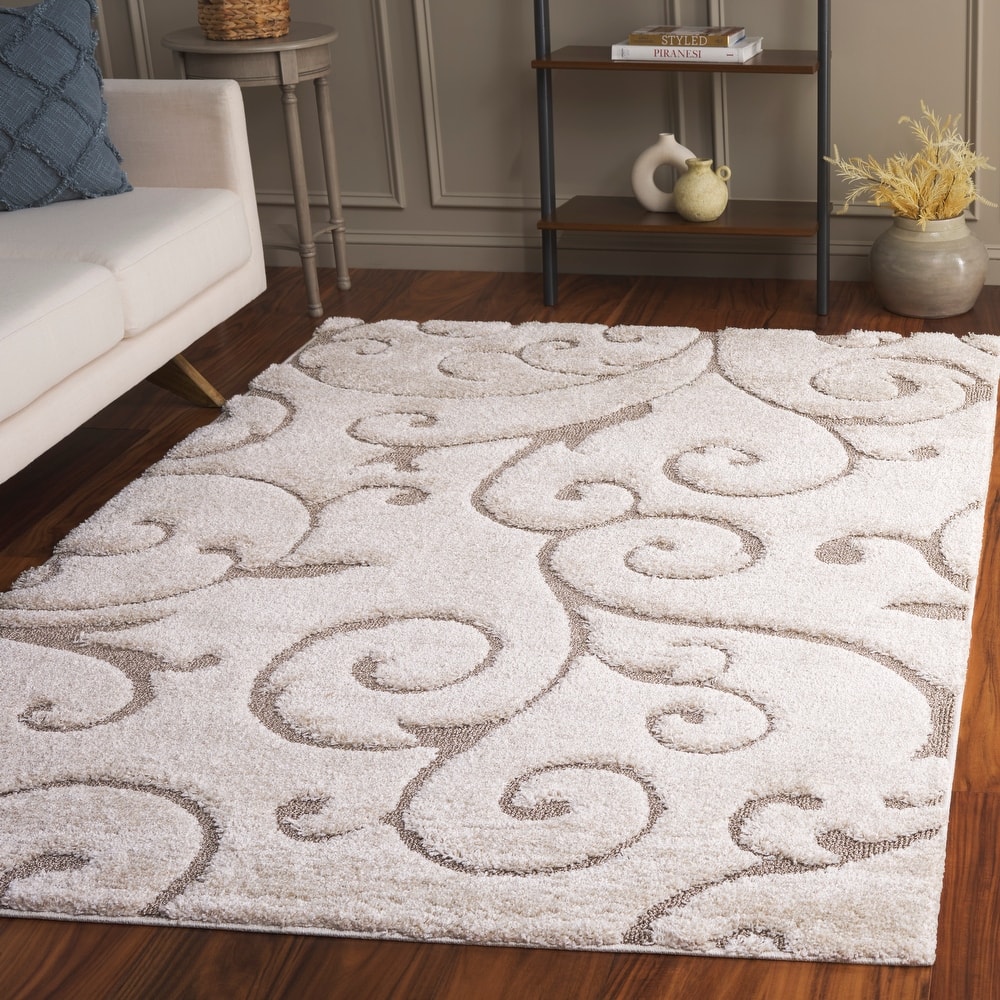 SAFAVIEH Florida Ryung Shag Scroll 1.2-inch Thick Textured Rug