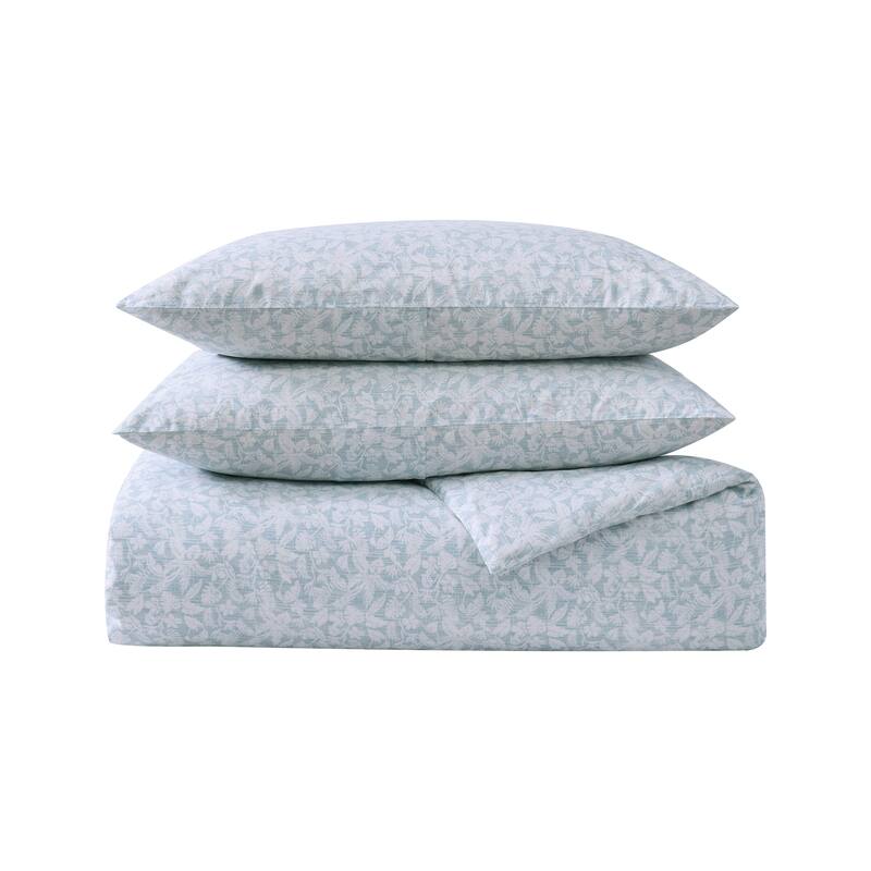 Tommy Bahama Koya Bay Blue Cotton Reversible Duvet Cover Set