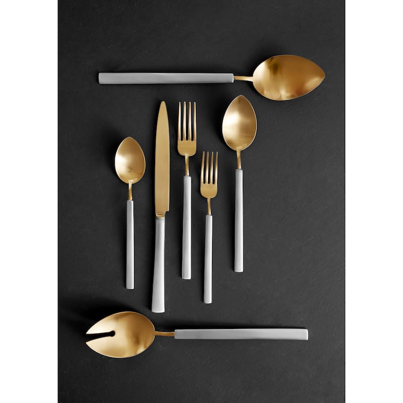 Canvas Home Hvar Collection 2-Piece Salad Server Gift Set - Gold