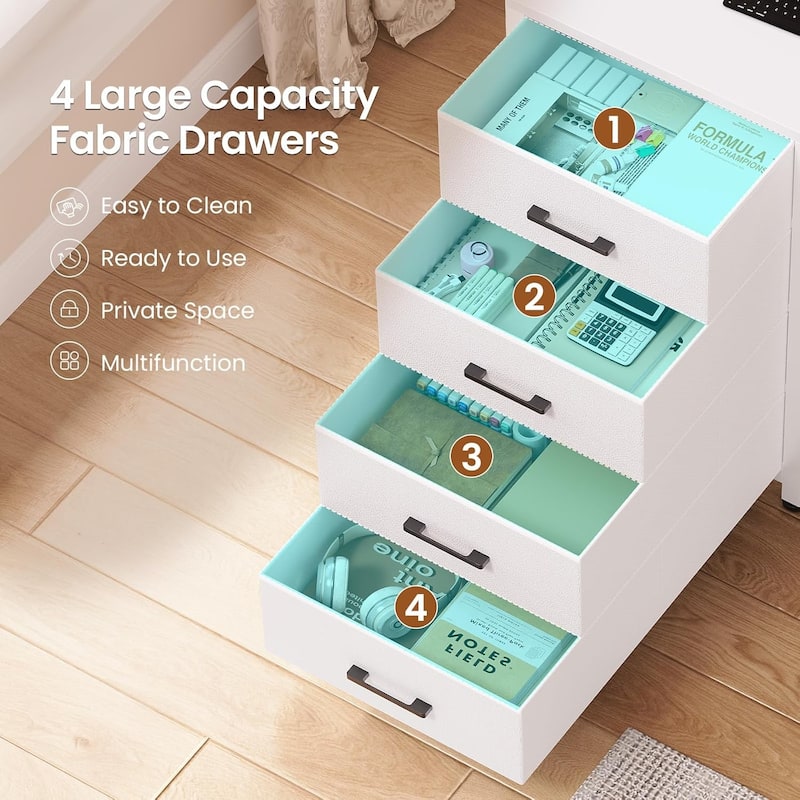 L Shaped Gaming Desk Drawers Computer Desk with Display Cabinet