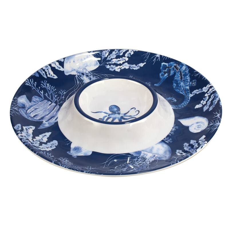Certified International Sea Life Melamine 3-piece Hostess/Serving Set