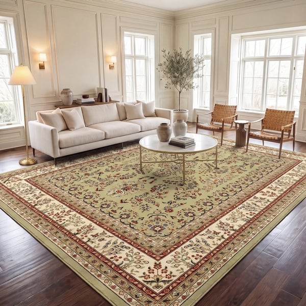 slide 2 of 13, SAFAVIEH Lyndhurst Kuralay Traditional Oriental Rug 10' x 14' - Sage/Ivory