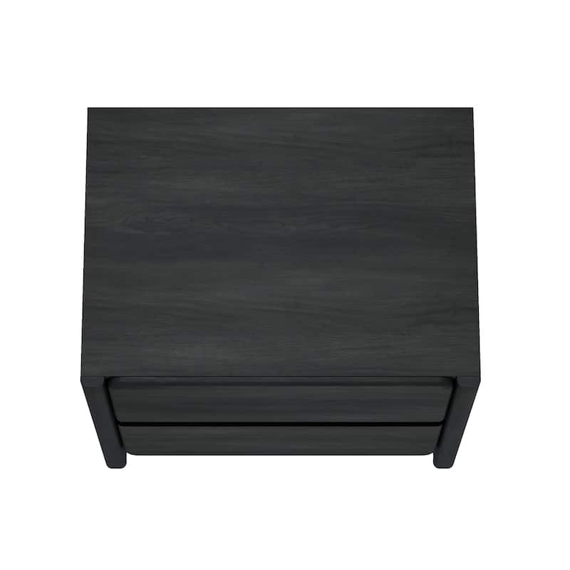 Manhattan Comfort Linda Modern 2 Drawer Nightstand Set of 2