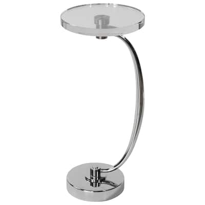 Uttermost Waveney Crystal Top Drink Table