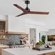 preview thumbnail 79 of 157, YUHAO SylvanAir Modern 52 in. Flush Mount Outdoor/Indoor Ceiling Fan with 3 Solid Wood Blades and DC Reversible Motor