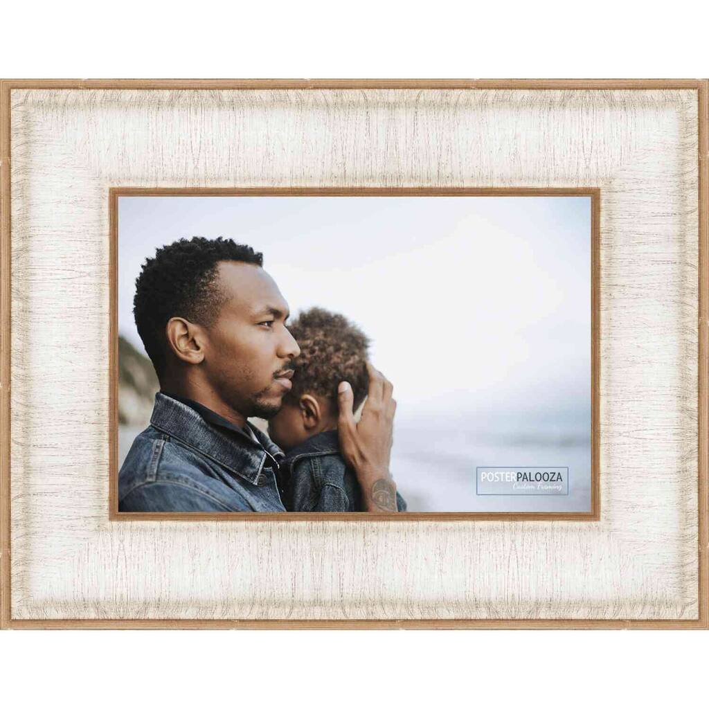 11x13 Contemporary Antique Silver Complete Wood Picture Frame with UV Acrylic, Backing, & Hardware