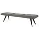 preview thumbnail 4 of 6, Uttermost Bowtie Charcoal Fabric Bench - 18'' H X 72.5'' W X 20'' D